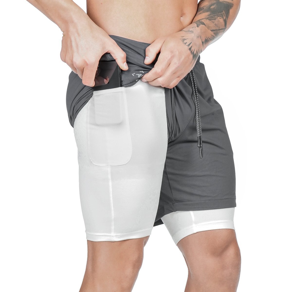 Short de compression à poche